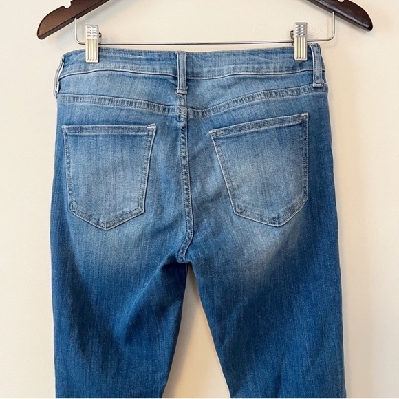 Pistola Medium Blue Distressed Ankle Zip Mid Rise Distressed Skinny Jeans Sz 27 - Picture 4 of 6